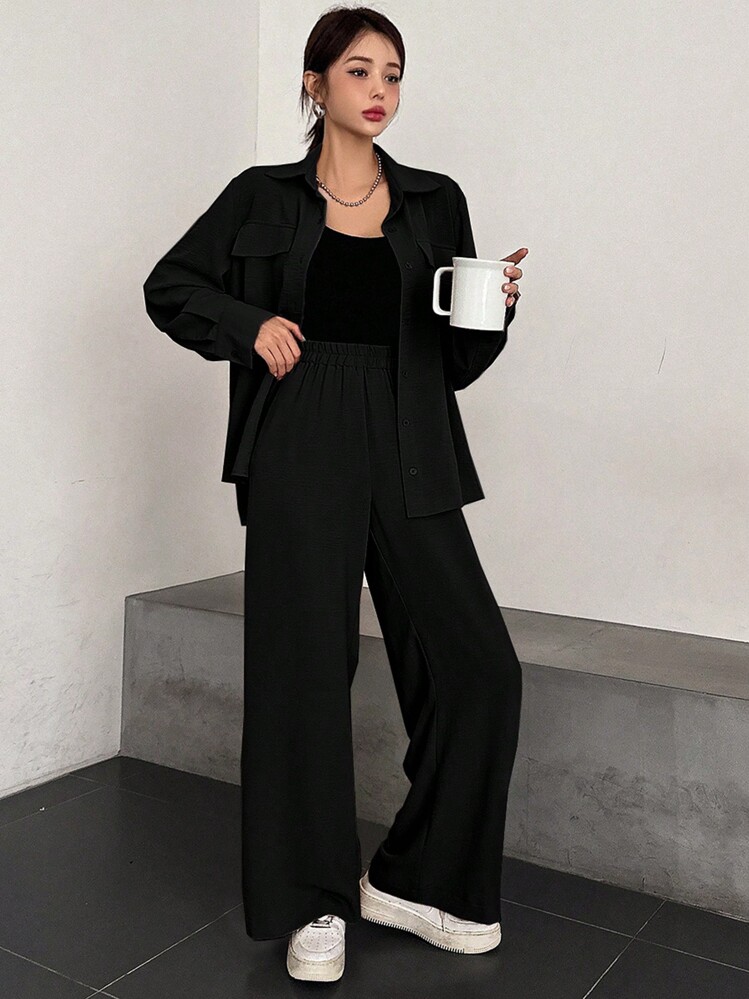 DAZY レディース シンプルデイリーウェア 2ピースセット、秋服 | SHEIN