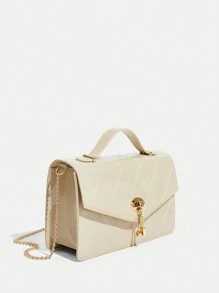 BizChic Basic Women Top Handle Bag,Quilted Bag For  Ladies, For Women, For Work - Apricot - View 3