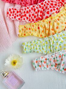 PetitDoll 5pcs Fruit Printed Comfortable Sexy Panties With Sweet Ruffled Edges - Multicolor - View 6