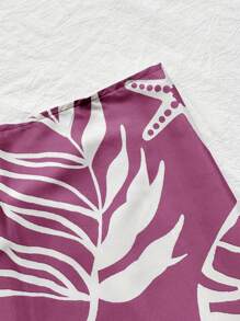 Soleia Bandana Print Back-Tie Bustier Top - Hot Pink - View 5