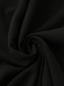 EMERY ROSE 大码女式纯色简约日常连衣裙长款女装 - 黑色 - 查看 5