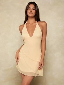 Forever 21 夏季夏威夷服饰舞会礼服 - 杏色 - 查看 1