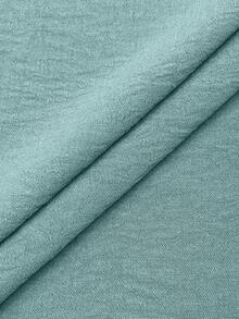 Áo sơ mi không tay đơn giản và thanh lịch màu trơn dành cho nữ để mặc hàng ngày - Màu xanh lam - Xem 5