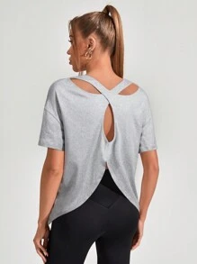 Easithlete Ruched Crop Sports Teeworkout Tank Top Gym Women Shirts