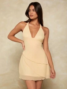 Forever 21 夏季夏威夷服饰舞会礼服 - 杏色 - 查看 5