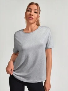 Easithlete Ruched Crop Sports Teeworkout Tank Top Gym Women Shirts