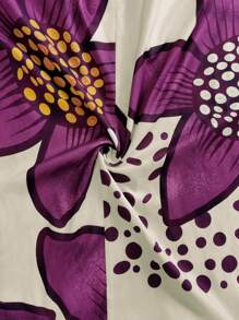 女士春夏度假风单肩花朵波点印花超长连衣裙聚会 - 彩色 - 查看 4