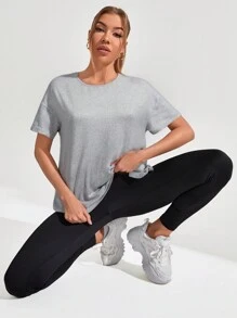 Easithlete Ruched Crop Sports Teeworkout Tank Top Gym Women Shirts