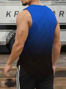 Manfinity Sport Corelite 男友风格男士夏季渐变色圆领运动背心健身上衣压缩衬衫 - 彩色 - 查看 2