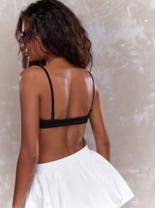 MISSGUIDED Rave Metal Logo Clasp Cami Bra Top