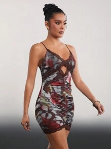 Hauture Women's Printed Strappy Dress