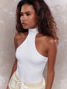 MISSGUIDED High Neck Bodysuit - White - View 4