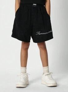 SUMWON Tween Girls Tank And Short With Print 2 Piece Set - Black - View 4