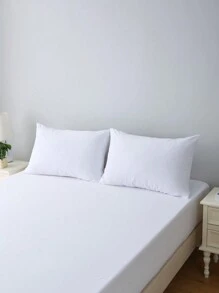 1 buah Sarung Bantal Super Lembut, Nyaman, dan Tahan Air Tanpa Isian, Warna Putih, Sarung Bantal Tidur Sederhana untuk Kamar Tidur - Putih - View 4