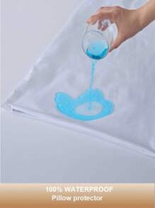 1 buah Sarung Bantal Super Lembut, Nyaman, dan Tahan Air Tanpa Isian, Warna Putih, Sarung Bantal Tidur Sederhana untuk Kamar Tidur - Putih - View 8