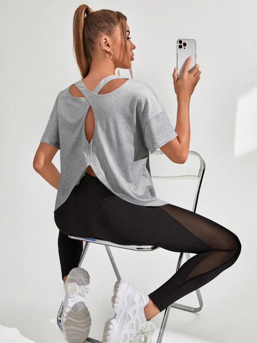 Easithlete Ruched Crop Sports Teeworkout Tank Top Gym Women Shirts