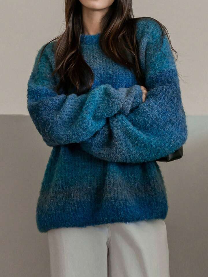 SHEIN SXY ツートーン ドロップショルダー セーター