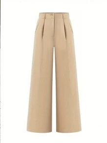 Chiquease Women Solid Color Simple Daily Wear Spring/Summer Long Pants