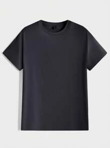 EURMUSE Men's Summer Solid Color Short Sleeve Multi-Pack Crewneck Basic Casual T-Shirt - Navy Blue - View 7