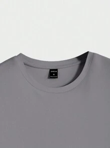 EURMUSE Men's Summer Solid Color Short Sleeve Multi-Pack Crewneck Basic Casual T-Shirt - Navy Blue - View 9