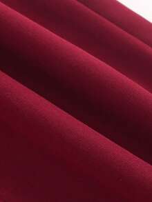 SHEIN Boys' Casual Belted Long Pants, Spring & Summer - Burgundy - View 6