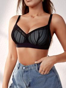 SHEIN Sujetador simple diario para mujer, lencería