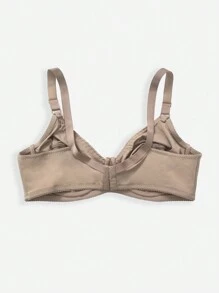 حمالة صدر نسائية مريحة بلون سادة مطاطية و سلك داخلي نحيفة للغاية , لباس يومي للمقاسات الكبيرة