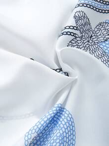 Plus Size Women's Fashion Printed Shirt - White - View 3