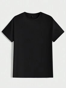 EURMUSE Men's Summer Solid Color Short Sleeve Multi-Pack Crewneck Basic Casual T-Shirt - Navy Blue - View 5