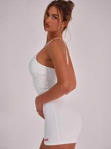 Musera Sport Mallas sin costuras de cintura alta solo para gimnasio y fitness - Blanco - Ver 4