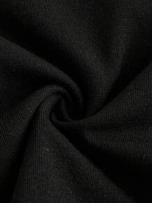 SHEIN EZwear Women's Back To School Contrast Trim Italy City Landmark Printed Y2K Crop Tight-Fitting T-Shirt