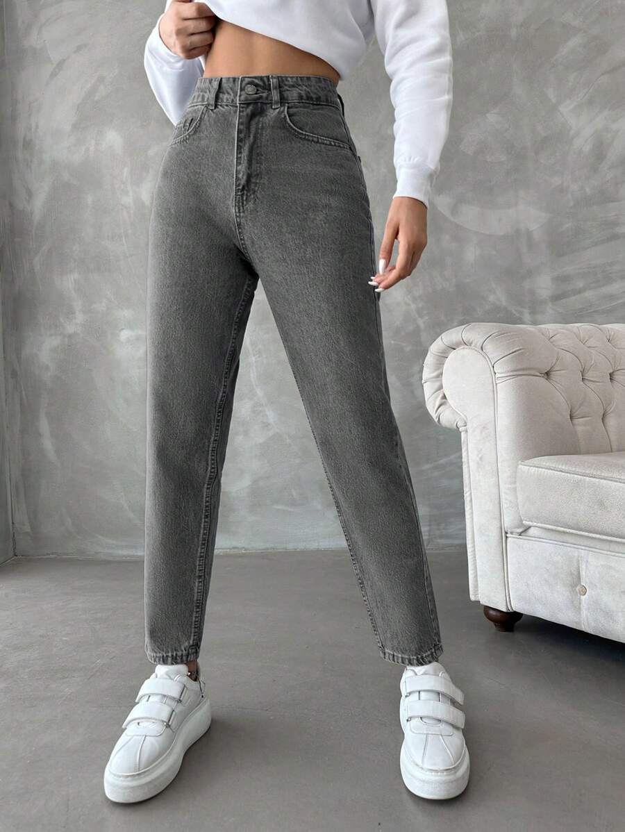 EURMUSE Jeans Ajustados Para Mujeres - Gris - Ver 1