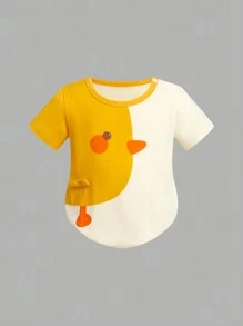SHEIN Baby Girl Cartoon Graphic Bodysuit & Hat