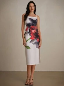 Aveloria Modichic Bodycon, Sexy, And Elegant Printed Cami Dress - Multicolor - View 1