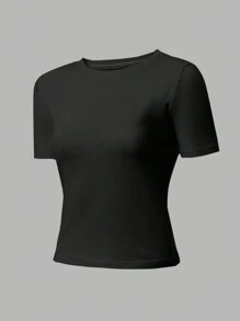 RueChic Multi-Pack -Feel Fitted Round Neck Basic T-Shirts - Dark Green - View 18