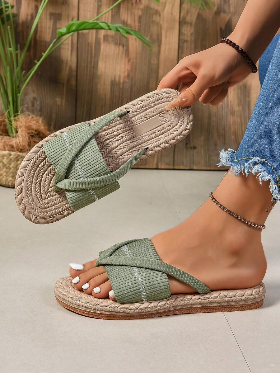 Sandalias de mujer de moda, talla grande, de punta abierta, para playa y vacaciones, atuendos de verano