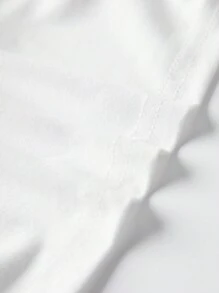 SHEIN Unity 白色男童'我愛打球'字母及心型印花圓領短袖T恤 - 白色 - 查看 5