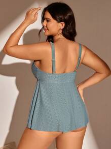 SHEIN Swim Curve Robe de plage de bain grande taille unie, été