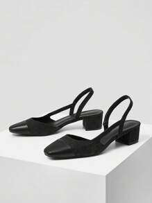 MOTF PREMIUM Zapatos de tacón bajo con punta cuadrada, cómodos para mujeres. Para Navidad, otoño, Año Nuevo, San Valentín
