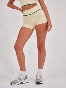 Musera Sport Binding Detail Sports Gym Shorts Gym Fitness