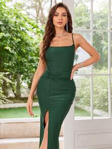 MUXXN Vintage 1950's Halter-Neck Cocktail Party  Prom Dress