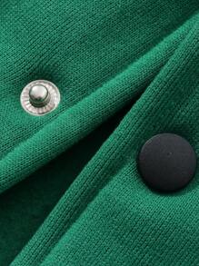 Manfinity Homme Men's Plus Size Casual Color-Block Baseball Jacket - Black - View 6