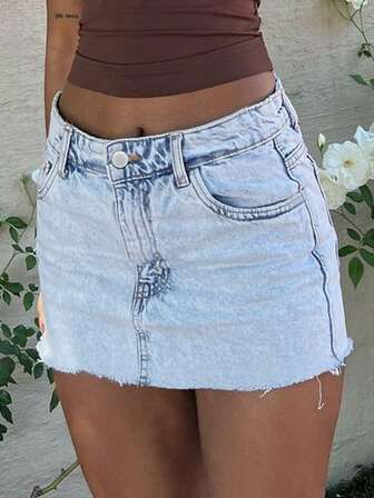 חוצה גבולות מכירה חמה אירופאית ואמריקאית בסגנון רחוב וינטג' מזדמן נופש נשים חצאית מיני ג'ינס