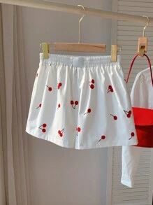 Comfortcana Women's Fruit Print Summer Casual Shorts With Adhesive Fabric - Multicolor - View 1