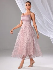 SHEIN Belle 女士3D花裝飾晚禮服（重量版）