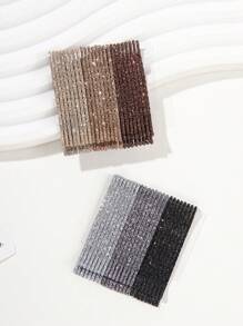 48个闪亮亮片发夹，渐变色，金属波浪发夹，女士刘海夹，百搭发卡，学生用品，发饰，头部饰品，女士发饰，发夹 - 彩色 - 查看 2