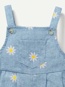 Cozy Pixies 寶貝女孩夏季休閒可愛雛菊印花連身衣 - 彩色 - 查看 4