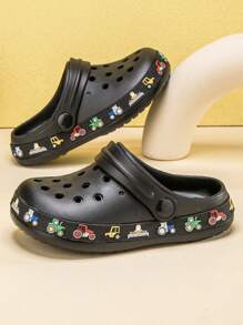 Boys' Comfortable Fashionable Casual Cute Cartoon EVA Sandals, Summer - Black - View 7