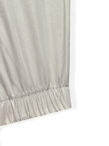 Manfinity Homme Men's Casual Solid Color Drawstring Waist & Cuffed Long Pants, For Fall - Beige - View 3