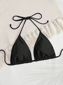 SHEIN Swim Top de bikini triunghi cu Halter